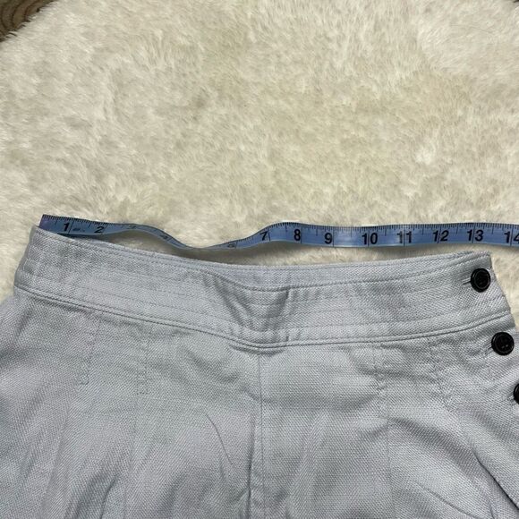 Club Monaco Shorts Size 00 XS Light Blue Buttons High Waist Lyocell - Picture 6 of 9